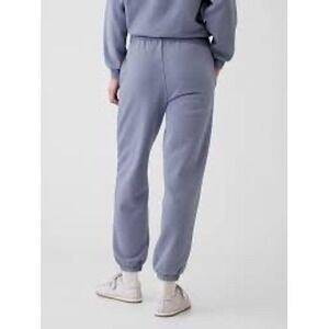 Gap Petite Medium Mauve Purple Fleece Joggers Sweatpants Elastic Waist Pockets